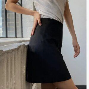 Aritzia Babaton Vegan Suede Modern Mini Skirt Black Size 2